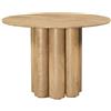 DRW Tavolo da pranzo rotondo in legno in colore rovere 76x110x110 cm