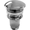 Arreditaly Piletta Click-Clack Universale 6.6 Cm In Ottone Grigio Cromato Compatibile Con Lavabo E Bidet Con O Senza Troppopieno Design Moderno E Apertura A Pressione