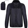 Mayoii Giacca impermeabile leggera da donna, ultrasottile e ripiegabile, con cappuccio, protezione solare, Nero , 4XL
