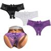 comeondear Perizoma Donna Taglie Forti 3 Pack Mutande Brasiliana Mutandine a Vita Bassa Slip Pizzo Tanga Biancheria Intima Traspiranti Morbide Thong Lingerie Multicolore,3XL