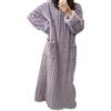 EGSDMNVSQ Accappatoio da Donna Vestaglia in soffice Pile Camicia da Notte da Donna Comoda e Morbida Lunga Vestaglia in Pile per la casa Abito da Sauna