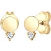 DIAMORE Elli DIAMONDS Orecchini Donne Orecchini a Cerchio con Diamante (0,03 ct.) in Oro Giallo 585