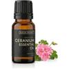 Alucia Organics Olio Essenziale di Geranio (Geranium) Certificato Organico 10ml - puro, naturale, vegano, non diluito - per l'uso in aromaterapia, miscele per massaggi e diffusori