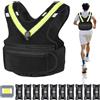 BOOSTEADY Gilet Zavorrato da Uomo, Running Vest con Cintura a LED Riflettente e Faro da Esterno, Giubbotto Zavorrato per Allenamento della Forza e Workout, 20lbs