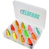 ELBFANG© Set Di 12 Pezzi Esche artificiali spinning trota | cucchiaini pesca | ondulanti trota spinning | 3,5g - Trout Spoon Kit Con Scatola