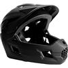 Crazy Safety Casco Bici Integrale - Nero | Per mountain bike, BMX, skateboard | Casco per bambini 2-in-1 con mentoniera removibile | Casco da motocross taglia M 54-57 cm | Leggero e ventilato