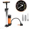Hominas Pompa da Pavimento per Bici Alta Pressione 160 PSI Portatile Pompa da Terra con Manometro per Moto Palloni Altro Ancora con Valvole Presta e Schrader