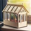CKB LTD Serra in miniatura per interni con tetto rimovibile, ideale per la coltivazione di semi di erbe, peperoncino o piante grasse, vaso in legno con vassoio in plastica, piccolo 20 x 13,5 cm