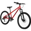 FabricBike Terra - MTB Mountain Bike 24 alluminio per bambini 8, 9, 10 e 11 anni, Bicicletta 24 Pollici, 7 velocità, freni a disco, Sospensione. (Matte Red)