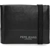 Pepe Jeans Ithaca Portafoglio con nastro elastico nero 11,5 x 8,5 x 1 cm Pelle by Joumma Bags