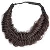 Gledola 2 fili Wide Messy Fishtail trecce intrecciate fascia (cioccolato, coda di pesce)