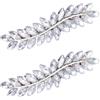 AIYVELU 2 pezzi di fermagli per capelli vintage con strass scintillanti, fermagli per capelli con bottone a pressione in metallo