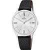 Festina Orologio Uomo F20689/2 Outlet cassa di Acciaio inossidabile 316l Grigio cinturino in Pelle Nero