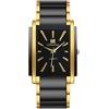 RORIOS Orologio da Polso Uomoa Quarzo Retangolare Orologioes in Acciaio Inossidabile di Moda Watches Sera con Quadrante Multicolore per Affari Oro-nero