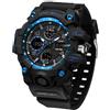 Yuxier Orologi da uomo tattici militari da uomo analogici digitali con data sveglia cronometro tattiche tattiche sport all'aperto allenamento arrampicata orologio sportivo per studenti, Blu scuro