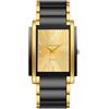 RORIOS Orologio da Polso Uomoa Quarzo Retangolare Orologioes in Acciaio Inossidabile di Moda Watches Sera con Quadrante Multicolore per Affari Oro