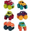 Battat - Mini Monster Truck - Auto Giocattolo - Confezione da 6 Pezzi e Borsa per la conservazione - Camioncini Colorati per Bambini - Facile da Pulire - 2 Anni +
