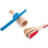 Hape - Coppia di percussioni | Set musicale con guiro, batacchio e bacchetta per sviluppare il senso del ritmo dai 12 mesi in su