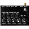 WANGCL Mixer audio a 4 canali con regolazione del volume separata e prestazioni a bassissimo rumore per microfoni, chitarre, bassi, tastiere e mixer da palco