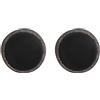 Kuzzoi 0306121520 - Orecchini da uomo, rotondi (8 mm) spazzolati, con finitura smaltata, colore nero, in argento sterling 925, orecchini da uomo, 0306121520