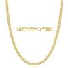 Esrael Collana cubana, da uomo, in argento sterling placcato oro 18 carati, 3 mm/5 mm, robusta, non sbiadita, da uomo, 16/18/20/22/24 pollici, 22Zoll(55cm), Argento sterling, Nessuna pietra preziosa