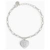Mabina Gioielli - Bracciale Donna - Bracciale in argento con ciondolo a cuore e lettera B in zirconi - 533509B