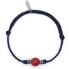 Mabina Gioielli - Bracciale Uomo - Bracciale con cordino blu e corallo bambù - 533754