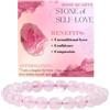 Bivei Quarzo rosa - Amore per se stessi - signora braccialetto perline 8mm semiprezioso cristallo naturale elastico elastico cristallo accessori regalo di yoga