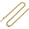 FOCALOOK Catena corda 6 mm placcata oro collana uomo maglia toradeea dorata 70 cm Hip Hop Style, Acciaio inossidabile Placcato oro