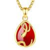 INFUSEU Collana Serpente Cristal 18K Oro Collane Cristallo Animale Ciondolo Corniola Gioielli Ciondolo Yoga Fortunato Gotico Regalo per Le Donna Uomo