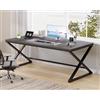 LVB Scrivania Moderna Grande Computer Ufficio Casa Tavolo Lavoro Legno Scrivania per Scrivere Studiare Camera da Letto Semplice Gaming Grigio scuro 180 cm