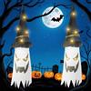 FemKey Halloween Decorazioni, 2 Pezzi LED Fantasma con Cappello Strega da Appendere con 3 modalità, Luci Addobbi Halloween per Esterno Interno, Decorazione per Feste, Giardino, Anteriore, Patio, Yard