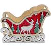 BETTER WITH FRIENDS mk3 Slitta di Babbo Natale Carrello di Renne Supporto Felice Dolci Piccoli Regali Decorazione Natività 17 cm 13 cm 6 cm. Legno fatto a mano