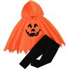 Generico Costume Halloween Bambina Vestito Fantasma Baby Unisex Costumi Cape Costumi con Cappuccio Halloween Completini Ghost per Divertimento Spaventoso Outfit per Cosplay di Zucca Carnevale
