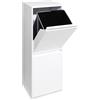 ARREGUI Basic CR201-B Pattumiera Differenziata 2 Scomparti | 2x17 L (34 L) | Contenitore in Acciaio da Interno | Mobile per Raccolta Differenziata | Cestino per Spazzatura da Cucina e Ufficio | Bianco