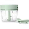 Brabantia TASTY+ Tritatutto manuale | Mini tritatutto a mano con lame in acciaio inossidabile | Tritare e battere | Utensile da cucina compatto | Jade Green
