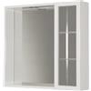 LIBEROSHOPPING.eu - LA TUA CASA IN UN CLIK Specchio bagno 1 anta specchio contenitore con ripiani vetro 60x16xh60 cm Bianco Lucido