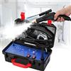 Moongiantgo Pulitore a Vapore Portatile 1700W Professionale Macchina per la Pulizia a Vapore Pressurizzata, Senza Serbatoio&Integrato con 5 Tipi di Spazzole per Cucina/Bagno/Auto/Condizionatore, 220V