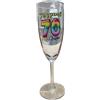Dor BICCHIERE 70 ANNI Flute vetro - Gadget Idea Regalo Festa 70° Compleanno