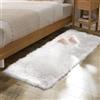 ORINOVA Tappeto Peloso Bianco 60x180 cm Tappeti Scendiletto Camera da Letto Rug Morbido Lavabile in Lavatrice Moderno Salotto