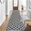 SHACOS Tappeto Passatoia per Corridoio 60x300 cm Antiscivolo Tappeto Lungo per Corridoio Lavabile Tappeti Runner Ingresso Tappeto per Cucina Ingresso - Nero