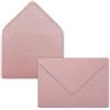 FarbenFroh by GUSTAV NEUSER 50 buste piccole formato C7, 8,1 x 11,4 cm, con patta appuntita e colla bagnata, 110 g/m², colore rosa antico