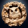 CHARMIBLE Puzzle in legno per adulti, 300 pezzi, con gufo 3D, 34 x 34 cm, irregolare e unico, puzzle in legno a forma di animale, con scatola in legno