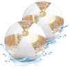 YEAMLTE Palloni da Spiaggia Gonfiabili, 2 PCS Paillettes Palloni Gonfiabili, Palla Gonfiabile Bambini, Palla da Spiaggia, Pallone Gonfiabile Spiaggia, per Feste Estive in Spiaggia e in Piscina (Bianco)