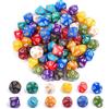 Neerow Set di dadi poliedrici, 60 pezzi, in acrilico, D10, per giochi da tavolo D&D/RPG/MTG, gioco di carte, gioco di ruolo per attività di intrattenimento, locali ricreativi (12 colori)