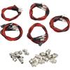 Dilwe 5 Luci LED per Auto RC, Kit Luci RC Luminosità Luce LED per Auto RC 2 Perline Lampada a Luce Bianca da 5 Mm 2 Perline Lampada a Luce Rossa da 3 Mm Kit Luce