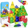 Magnetopia Mini Magnetic Building Blocks 40 Pezzi - Set Viaggio con Scatola Metallica, Animali e Veicoli, Giocattolo Magnetico Creativo per Bambini 3, 4, 5, 6, 7, 8 Anni, Perfetto da portare in giro