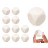 KAPSING 10 pezzi di dadi in legno, dadi artigianali in legno a sei facce vuoti e non verniciati, usati per giochi da tavolo fai da te, arti e mestieri, casa, bar, campeggio (30 mm)
