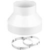 LINYIJOY Tubo di scarico, adattatore da 150 mm a 100 mm, riduttore con 2 fascette stringitubo in acciaio inox, riduttore universale per condizionatore d'aria, adattatore per ventilazione, tubo rotondo,