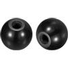 QUARKZMAN 3pz Pomelli Sfera Filettati, Manopola Sfera Termoindurente Fenolico Filettatura Femmina M12 40mm Dia Maniglie Sfera per Funzionamento Rotondo, per Maniglia Leva Macchina, Nero